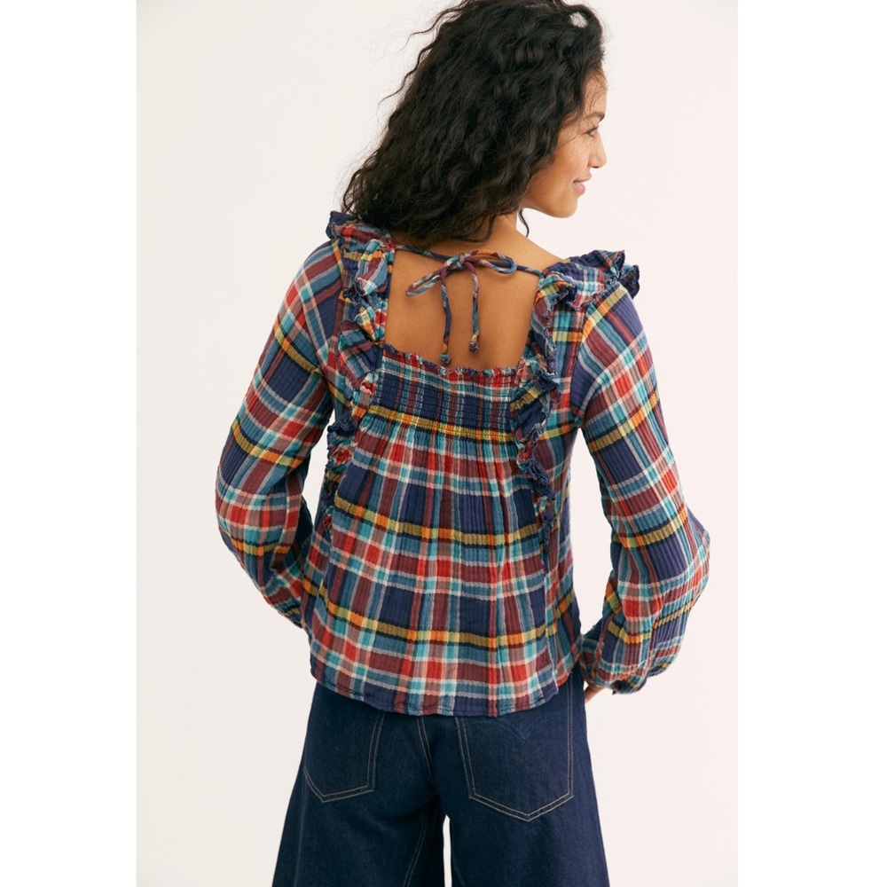 Free People Plaid Top - Picture 3 of 6